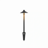 Lampe solaire jardin à piquer LED moderne aluminium noir IP65