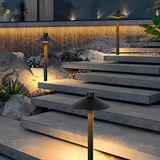 Lampe solaire jardin à piquer LED moderne aluminium noir IP65