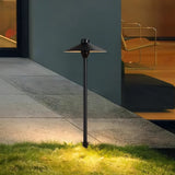 Lampe solaire jardin à piquer LED moderne aluminium noir IP65