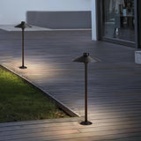 Lampe solaire jardin à piquer LED moderne aluminium noir IP65