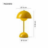 Lampe de table champignon sans fil scandinave LED dimmable pour chevet