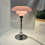 Lampe de table vintage design en verre et métal pour chevet