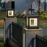 Lampe solaire de pilier carrée moderne LED IP65 pour jardin