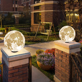 Lampe solaire de pilier lune moderne LED IP65 pour jardin