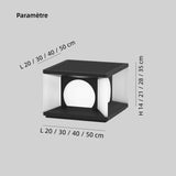 Lampe solaire pilier carrée noir moderne LED IP65 pour jardin