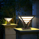 Lampe solaire pour pilier conique moderne LED IP65 de jardin