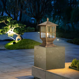 Lampe de pilier extérieure lanterne moderne IP65