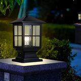 Lampe de pilier extérieure lanterne moderne IP65