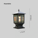Lampe de pilier extérieure lanterne moderne IP65