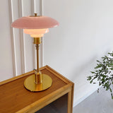 Lampe de table vintage design en verre et métal pour chevet