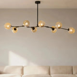 Lustre moléculaire moderne en verre LED ajustable pour salon
