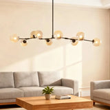 Lustre moléculaire moderne en verre LED ajustable pour salon