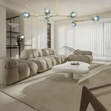 Lustre moléculaire moderne en verre LED ajustable pour salon