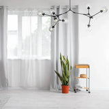 Lustre moléculaire moderne en verre LED ajustable pour salon