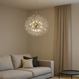 Lustre pissenlit en cristal LED moderne réglable en hauteur pour salle à manger