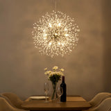Lustre pissenlit en cristal LED moderne réglable en hauteur pour salle à manger