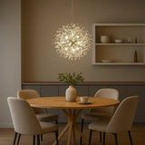 Lustre pissenlit en cristal LED moderne réglable en hauteur pour salle à manger