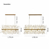 Lustre pissenlit moderne en cristal LED réglable en hauteur pour salle à manger