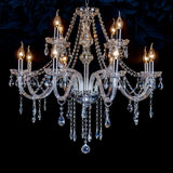 Lustre en cristal transparent style européen pour salon