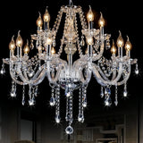 Lustres en cristal transparent style européen pour salon