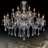 Lustres en cristal transparent style européen pour salon