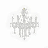 Lustre en cristal transparent style européen pour salon