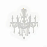 Lustres en cristal transparent style européen pour salon