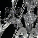 Lustre en cristal transparent style européen pour salon