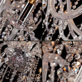 Lustres en cristal transparent style européen pour salon