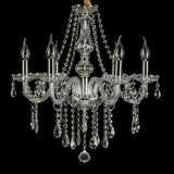 Lustre en cristal transparent style européen pour salon