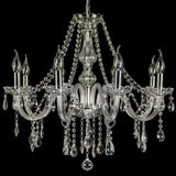 Lustre en cristal transparent style européen pour salon