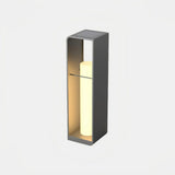 Borne lumineuse solaire rectangulaire moderne LED IP65 pour terrasse