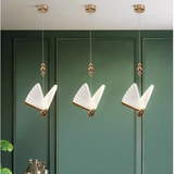 Suspension Papillon Art Déco LED Dorée Pour Chambre