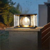 Lampe solaire de pilier design moderne en verre LED IP65 pour jardin