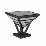 Lampe solaire pour pilier conique moderne LED IP65 de jardin