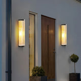 Applique extérieure en verre semi-cylindrique moderne LED IP65 pour porche