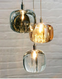 Suspension en cristal design moderne à hauteur réglable pour salle à manger