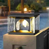 Lampe solaire de pilier design moderne en verre LED IP65 pour jardin