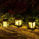 Lanterne Solaire Extérieur à Suspendre LED Portable Noire pour Jardin