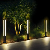 Borne lumineuse extérieure cylindrique LED moderne IP65 pour jardin