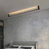 Plafonnier linéaire noir minimaliste LED dimmable pour salon