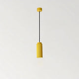 Suspension Colorée Cylindrique Style Scandinave LED Métal Salon