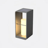 Borne lumineuse solaire rectangulaire moderne LED IP65 pour terrasse