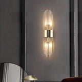 Applique Murale Art Deco Verre Dorée LED Pour Salon