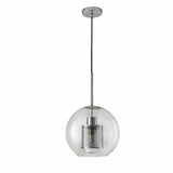 Suspension en verre transparent et métal moderne à hauteur réglable pour salle à manger