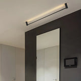 Plafonnier linéaire noir minimaliste LED dimmable pour salon