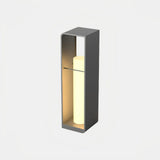 Borne lumineuse solaire rectangulaire moderne LED IP65 pour terrasse