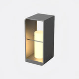 Borne lumineuse solaire rectangulaire moderne LED IP65 pour terrasse
