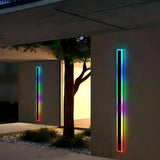 Applique extérieure longue noire minimaliste LED IP65 avec détecteur de mouvement