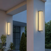 Applique murale exterieure solaire semi cylindrique moderne LED IP65 pour porche